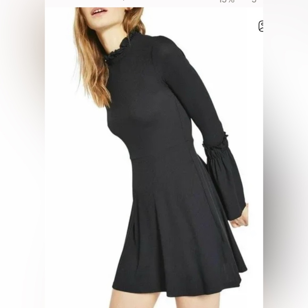 Topshop Black Long Sleeve Dress size 4